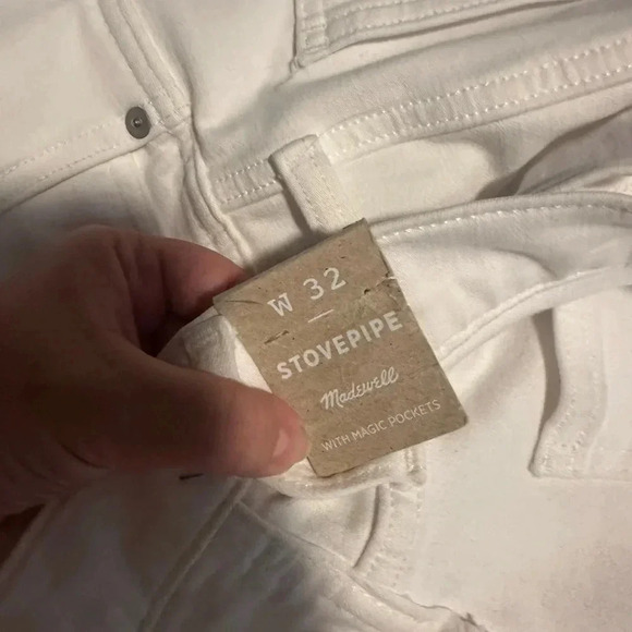 Madewell Women's Stovepipe Jeans in Pure White - Size 32 - Picture 7 of 7